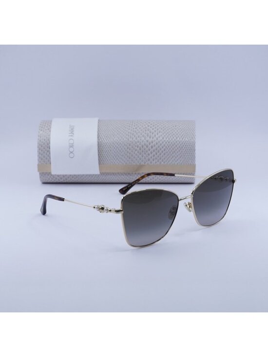 Jimmy Choo TESO/S 0000 HA Sunglasses Gold Butterfly Frame, Brown Lenses